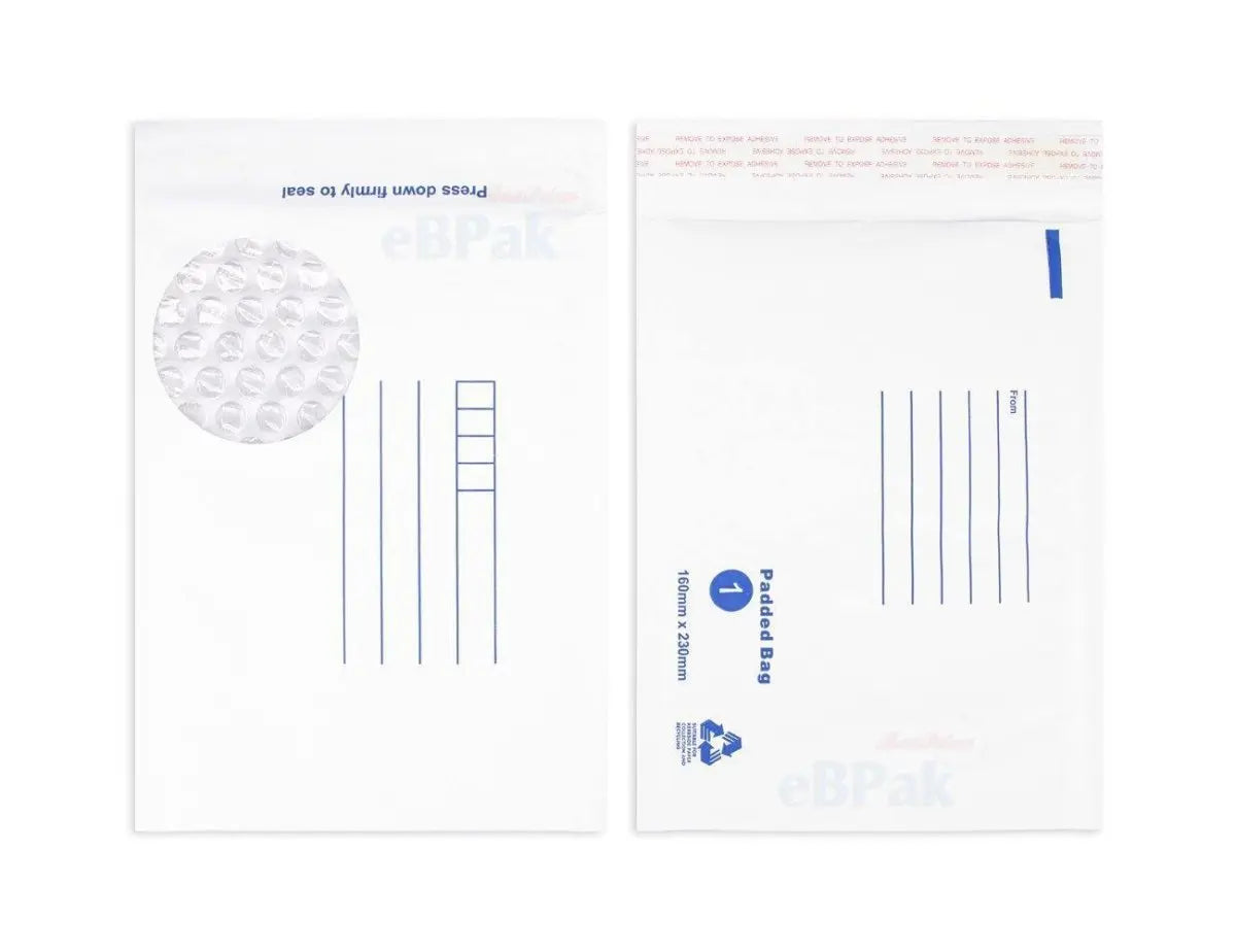Kraft Bubble Padded Envelopes - All Sizes, White Laminated Paper, Shipping Mailers