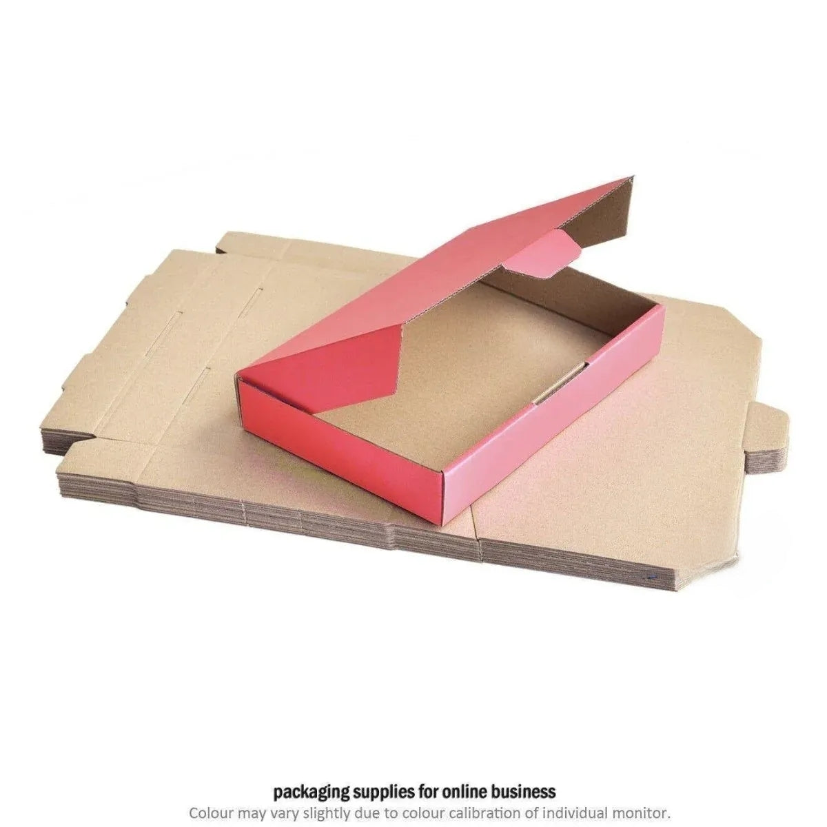 220 x 145 x 35mm Die cut Red Mailing Box B171