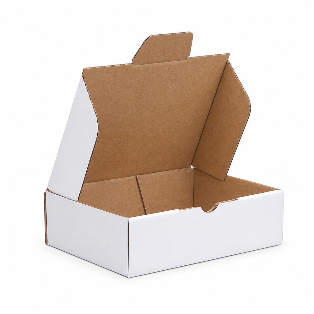 100pcs Mailing Box 125 x 90 x 45mm Diecut White B530 (Cubic 250g)
