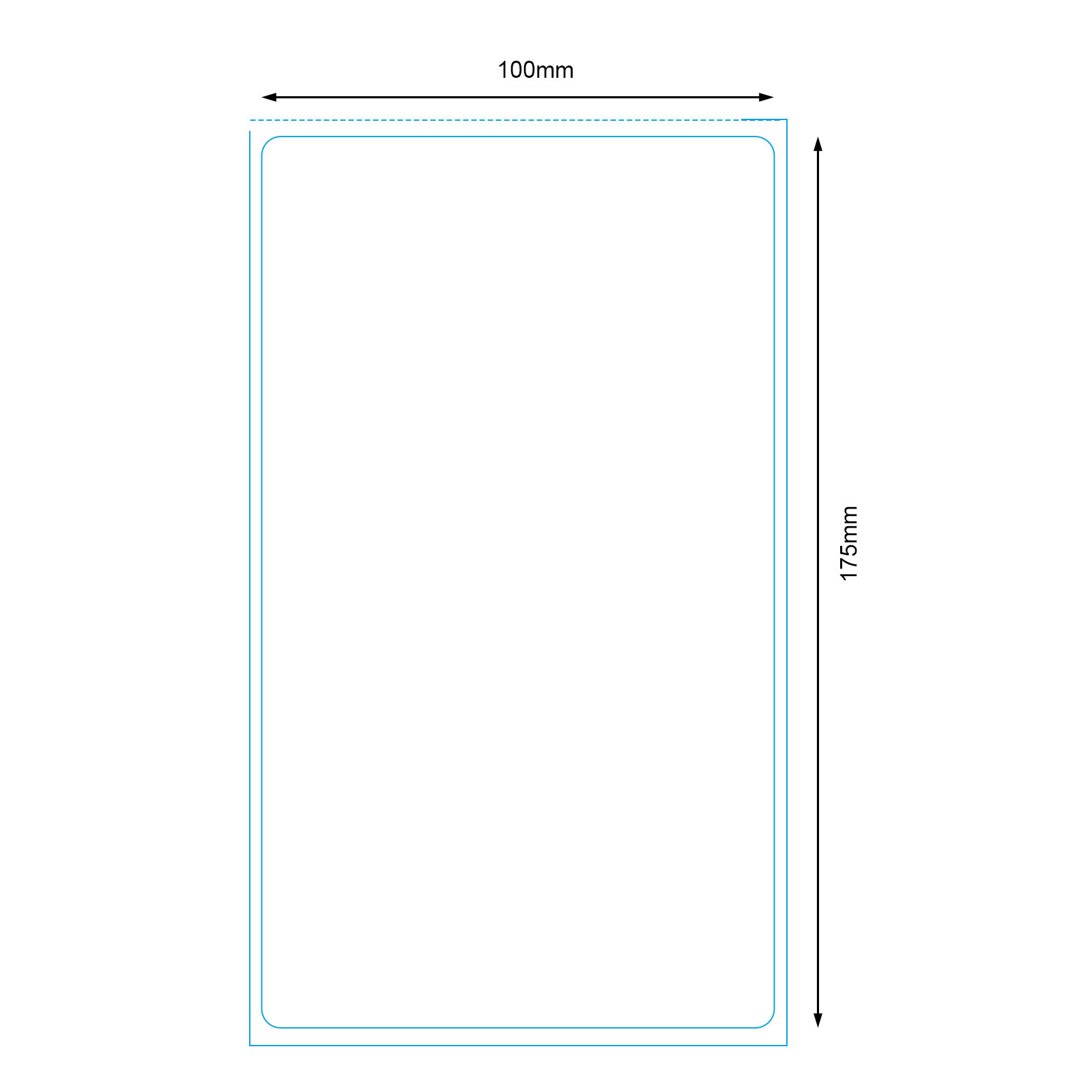 Direct Thermal Label 100mm x 175mm 800 Per Roll