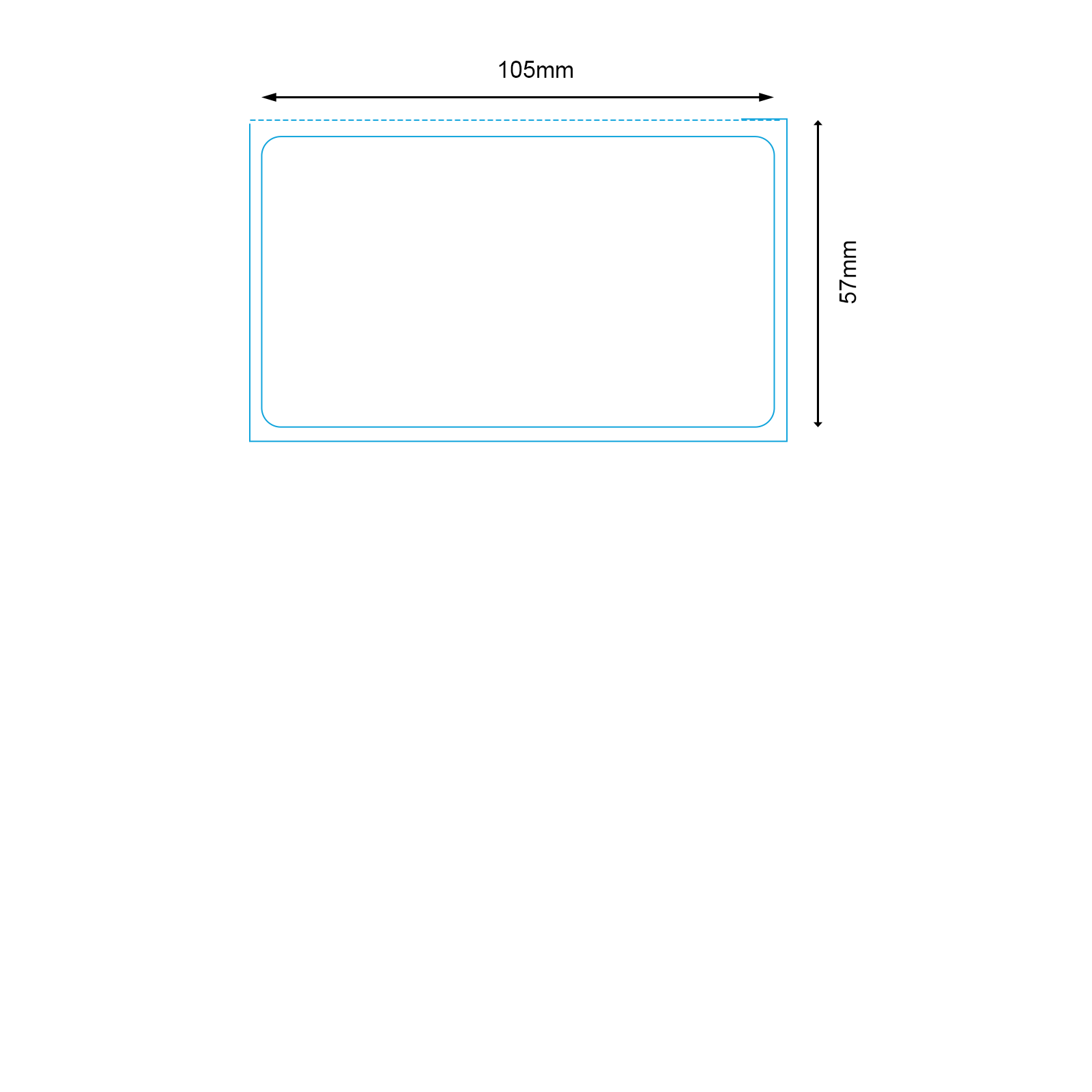 Glass Handle With Care 105 x 57mm Self Adhesive Labels