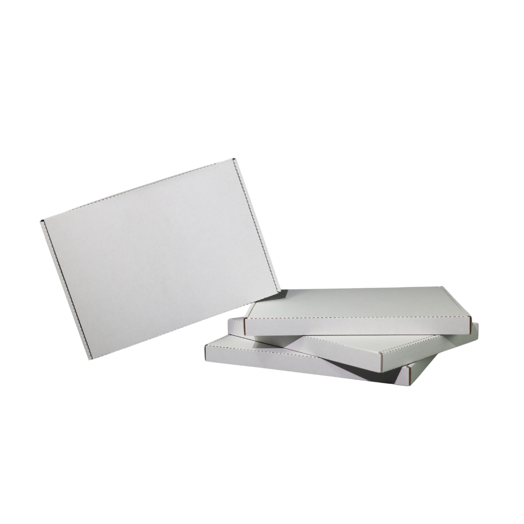 310 x 230 x 16mm A4 Tuck Front Superflat White Mailing Box B37