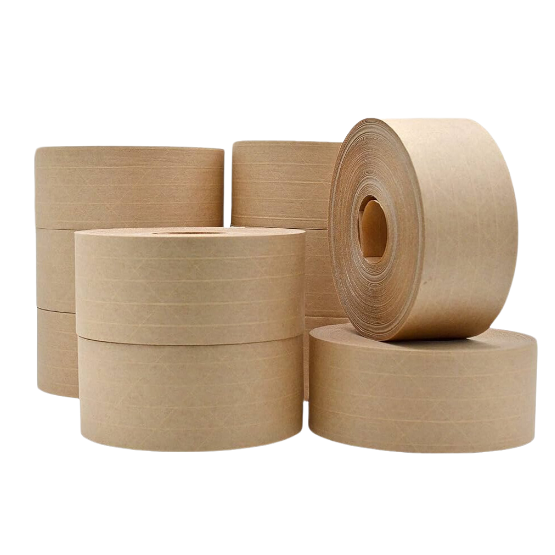 Water Activated Kraft Paper Tape 70mm X 184m 130u x 6Rolls