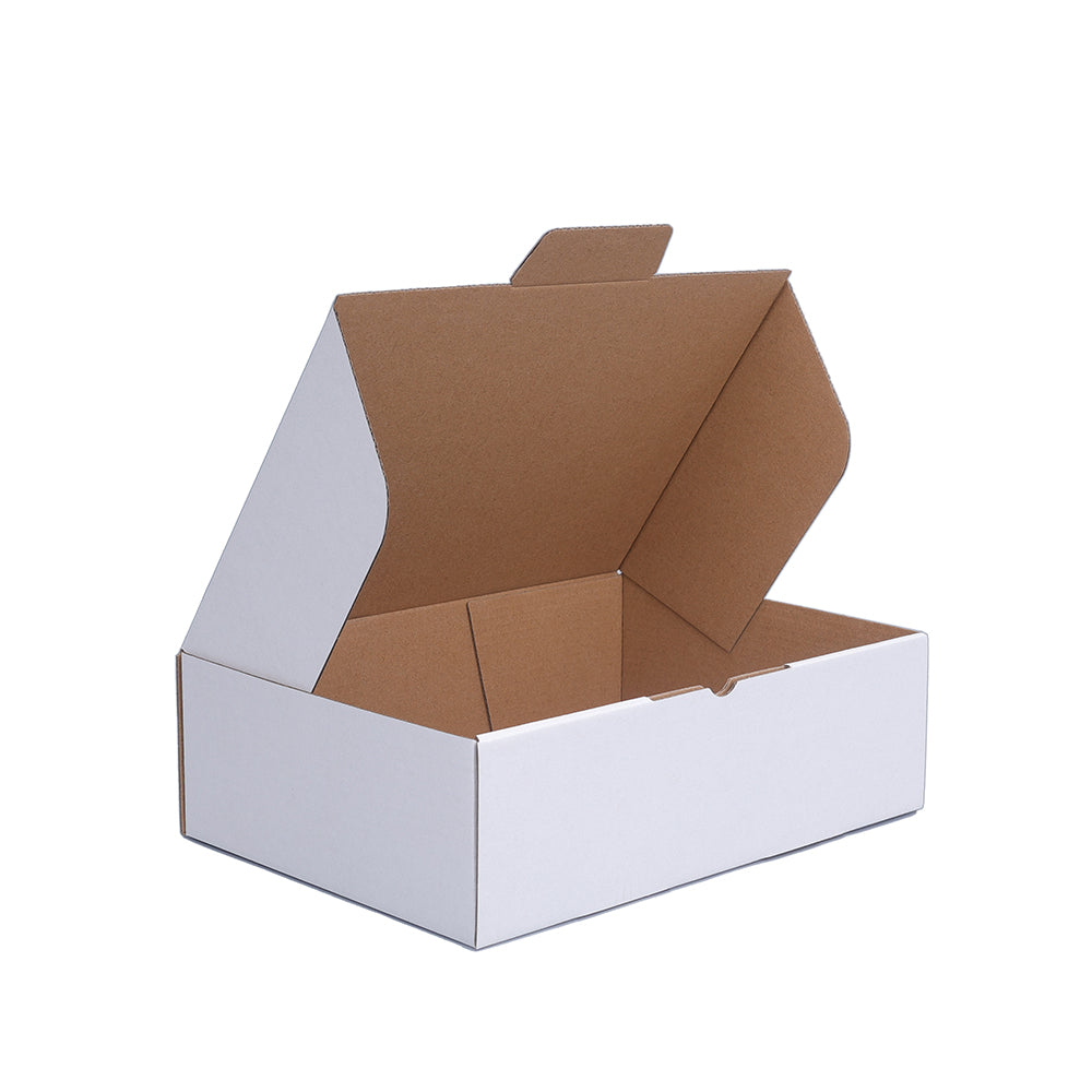 250 x 180 x 75mm Die cut White Mailing Box B5
