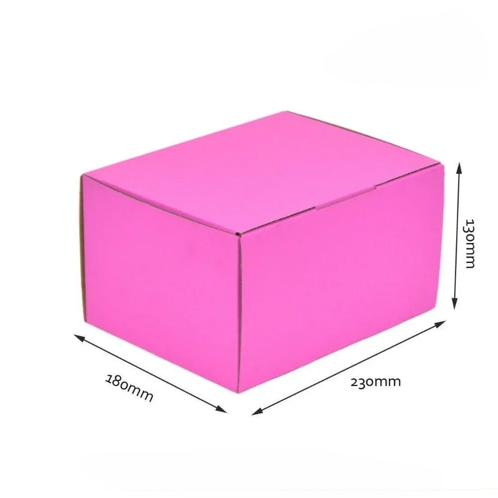 230 x 180 x 130mm Die cut Hot Pink Postal Box B156