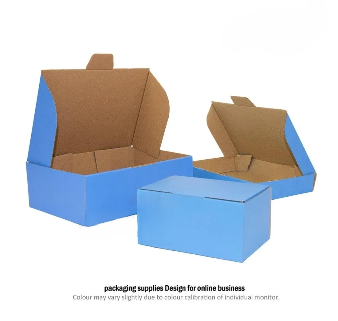 220 x 160 x 77mm A5 Die cut Blue Mailing Box B58