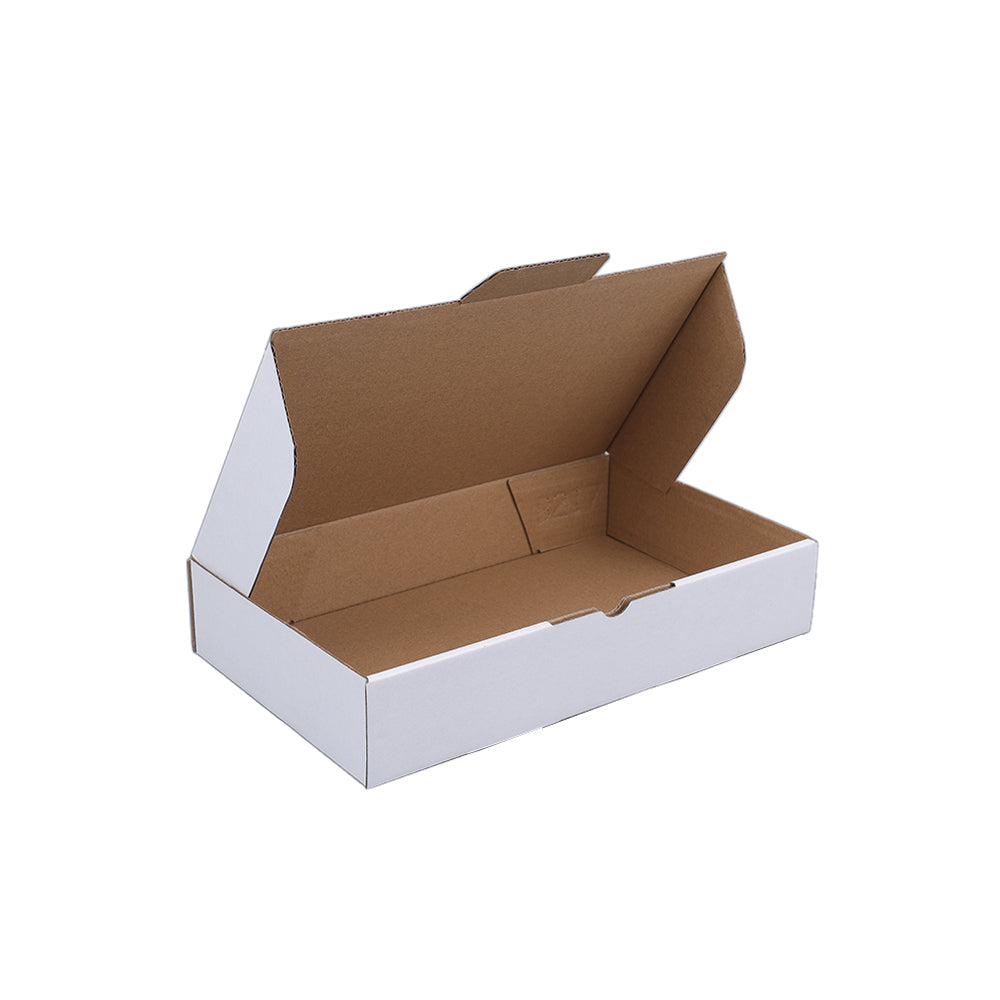 245 x 145 x 45mm Die cut White Mailing Box B217