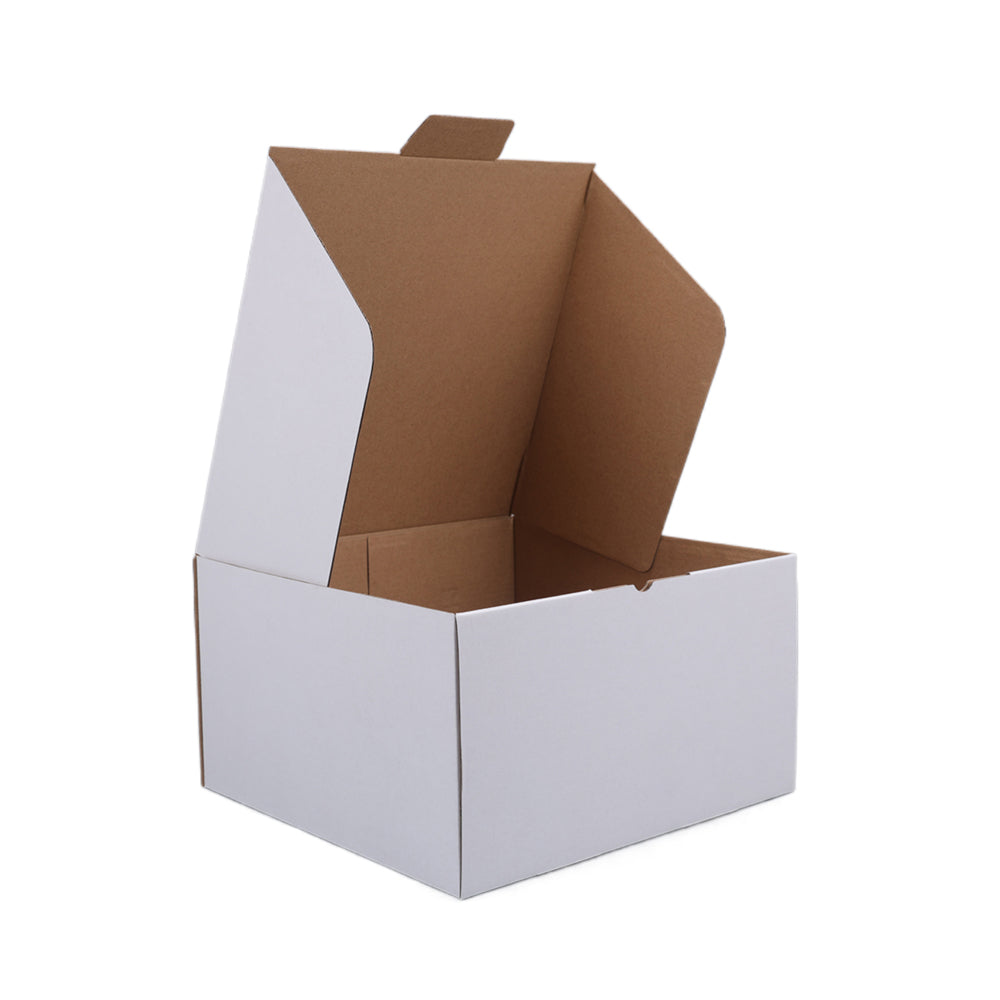 265 x 265 x 150mm Die cut White Mailing Box B128