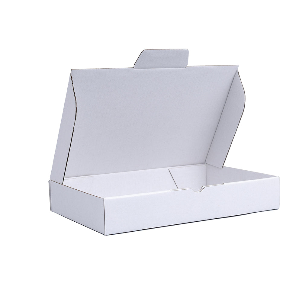 220 x 145 x 35mm Die cut Full White Mailing Box B290