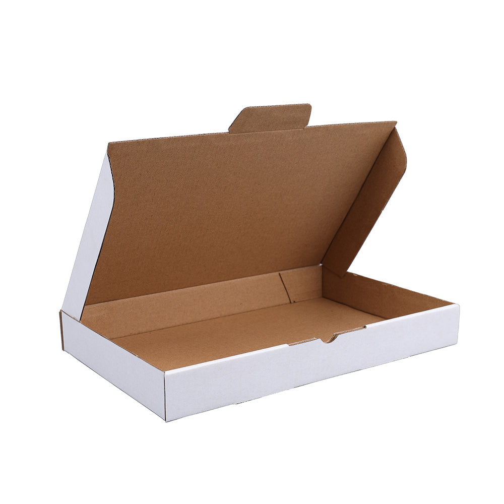 255 x 168 x 30mm Die cut White Mailing Box B132