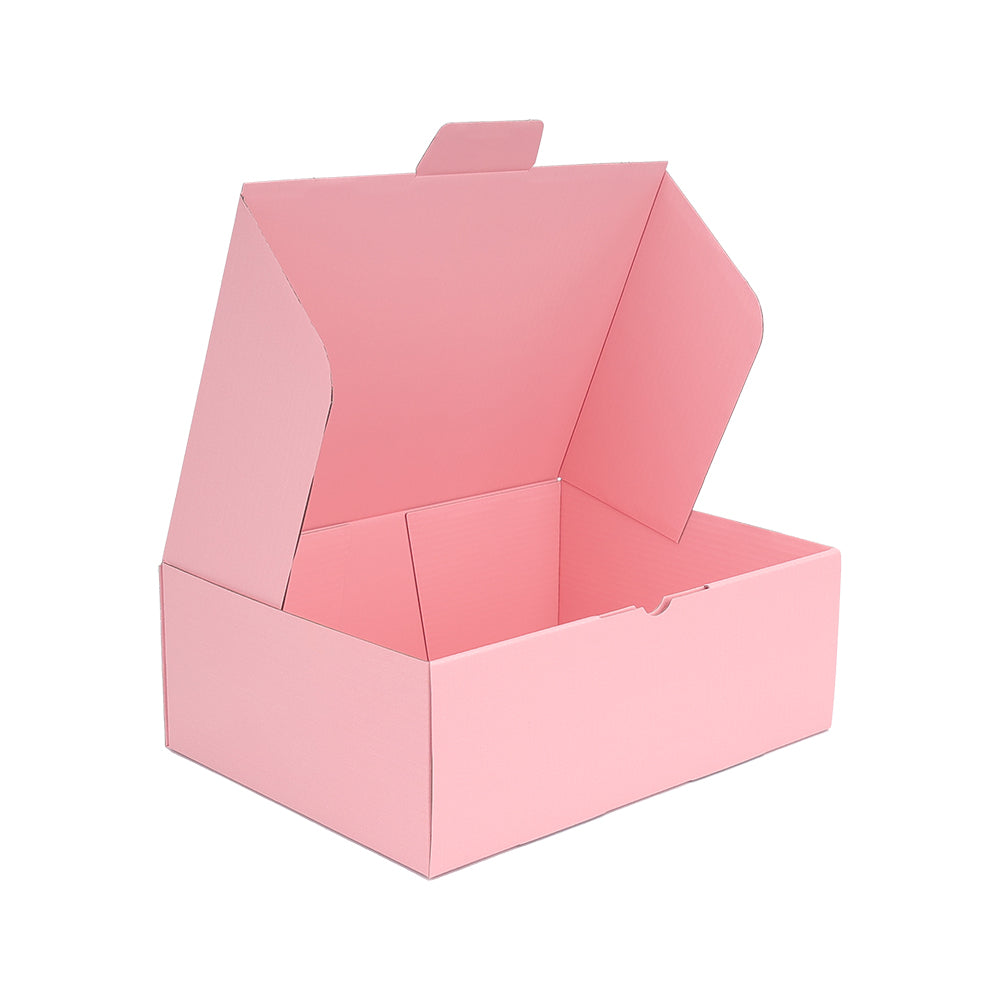 270 x 200 x 95mm Die cut Full Rose Pink Mailing Box B25