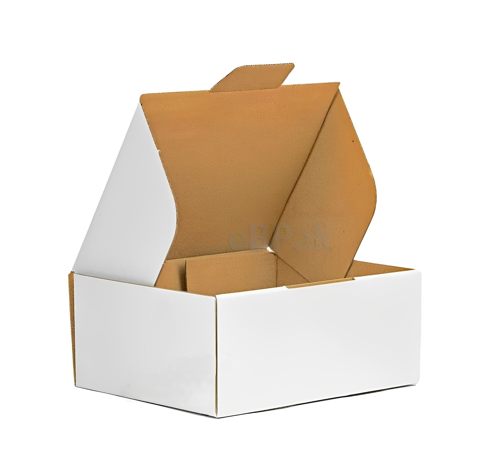 310 x 225 x 120mm A4 Die cut White Mailing Box B91