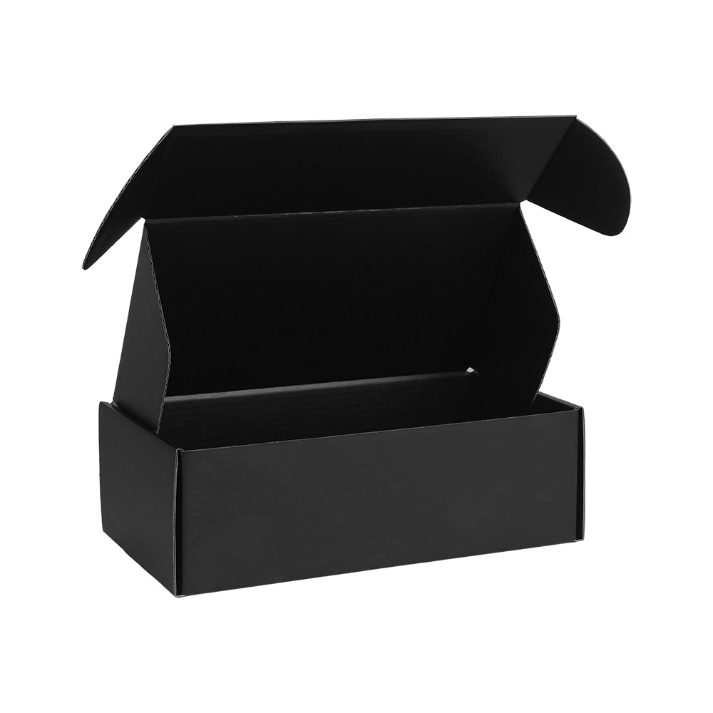 240x125x75mm Tuck Front Full Black Mailing Box B193