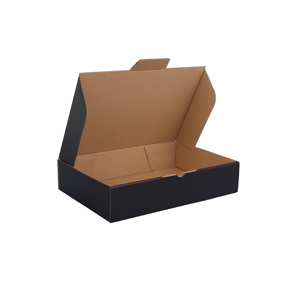 250 x 170 x 52mm Die Cut Black Mailing Box B386