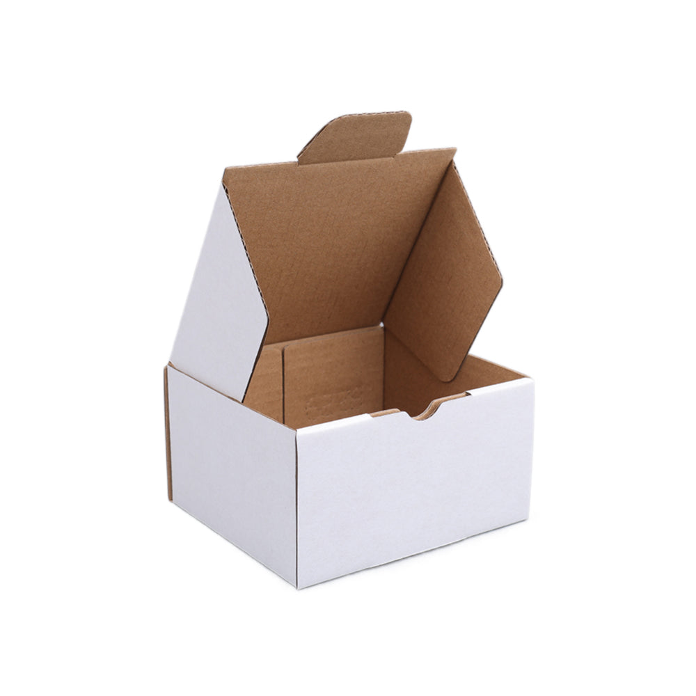 Die cut Mailing Box 100 x 90 x 55mm White B229
