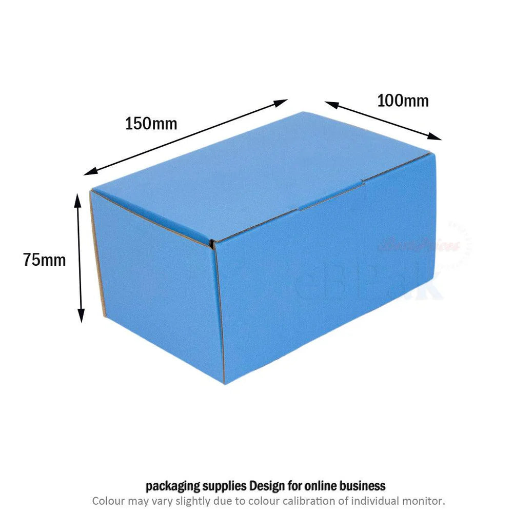 150 x 100 x 75mm Die Cut Blue Mailing Box B177