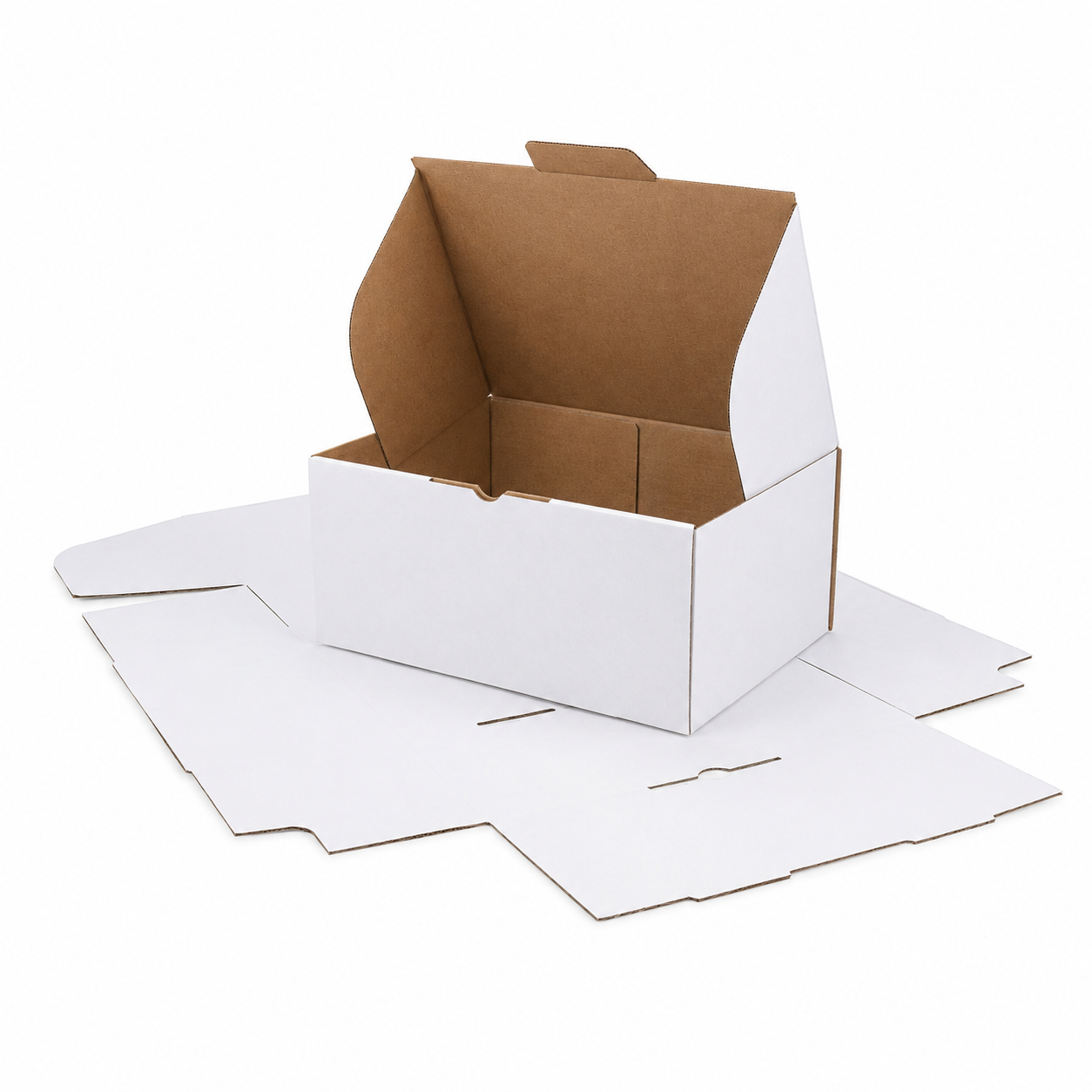 200 x 140 x 80mm Die cut White Mailing Box B540