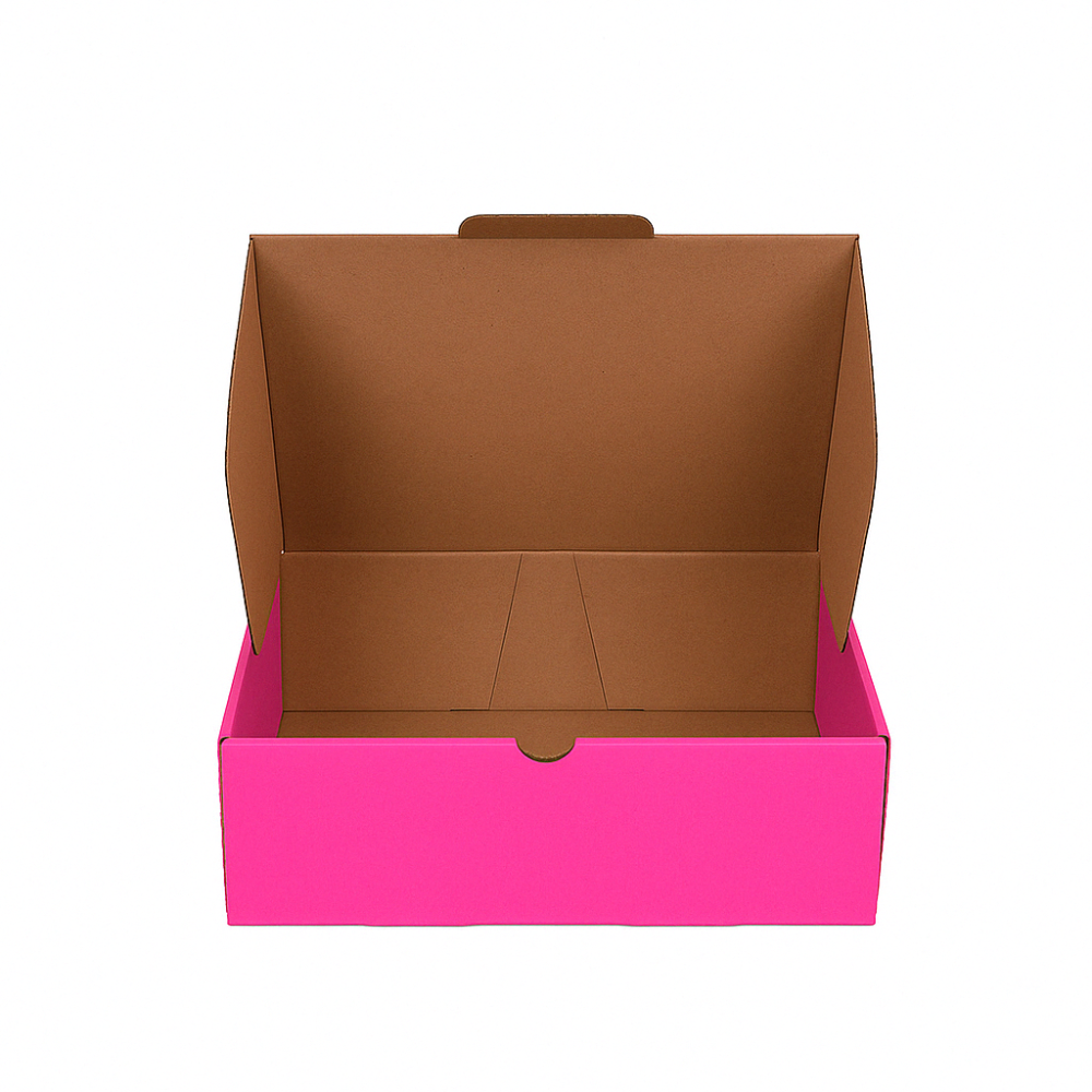 220 x 160 x 77mm A5 Die cut Hot Pink Mailing Box
