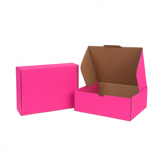 220 x 160 x 77mm A5 Die cut Hot Pink Mailing Box B72