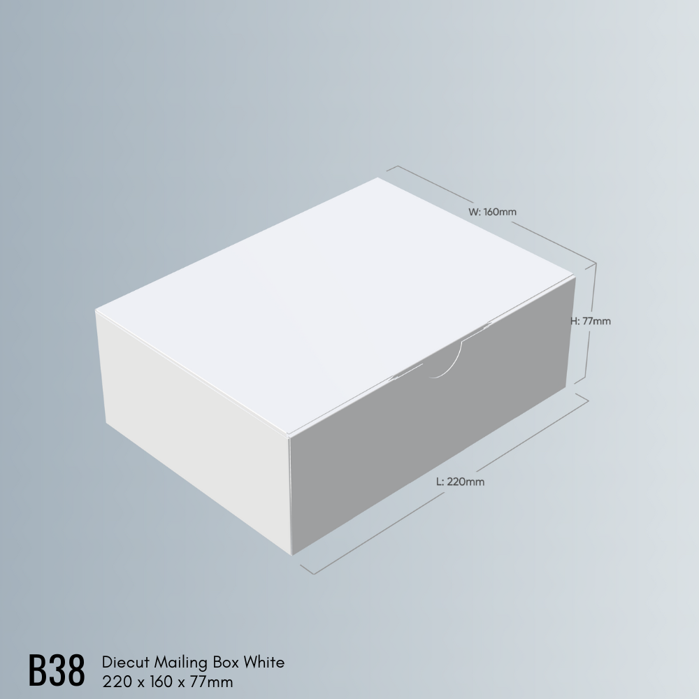 220 x 160 x 77mm A5 Diecut Mailing Box B38
