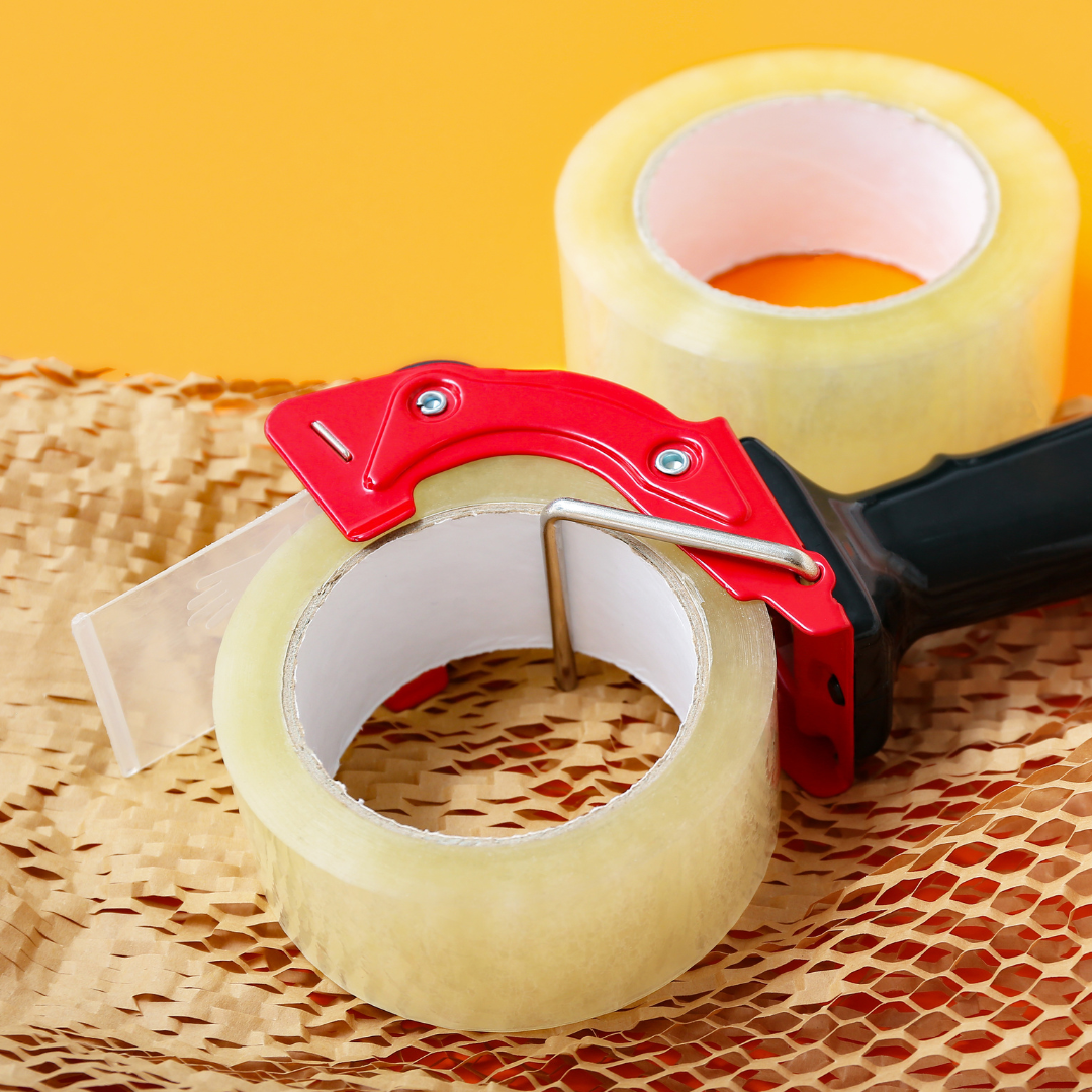 Premium Packing Tape Dispenser with Handle x 2 Pack