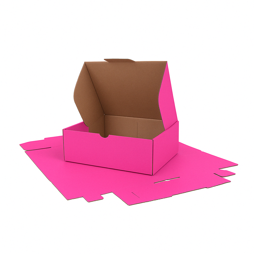 270 x 160 x 120mm Die cut Hot Pink Mailing Box B165