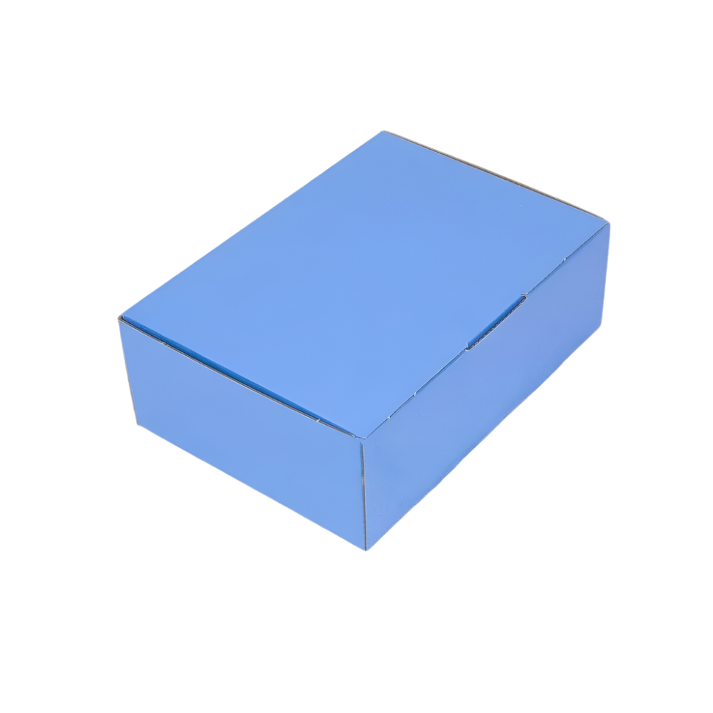 220 x 160 x 77mm A5 Die cut Blue Mailing Box B58
