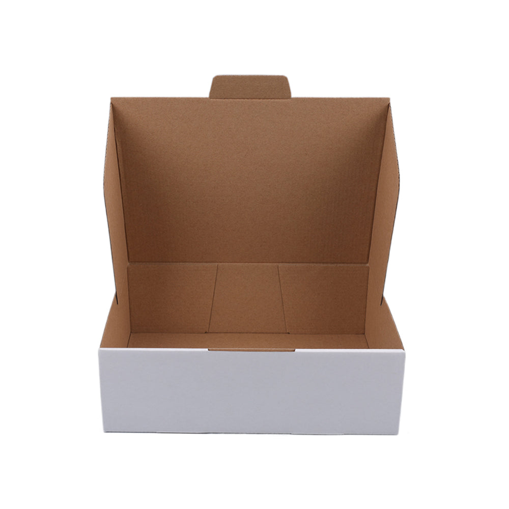 280 x 212 x 90mm Die cut White Mailing Box B253