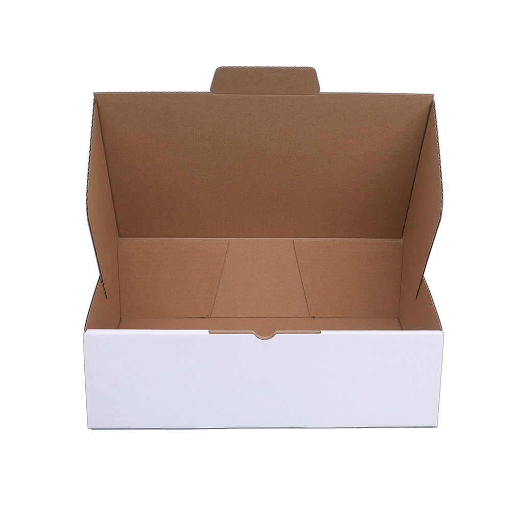 250 x 180 x 75mm Die cut White Mailing Box B5