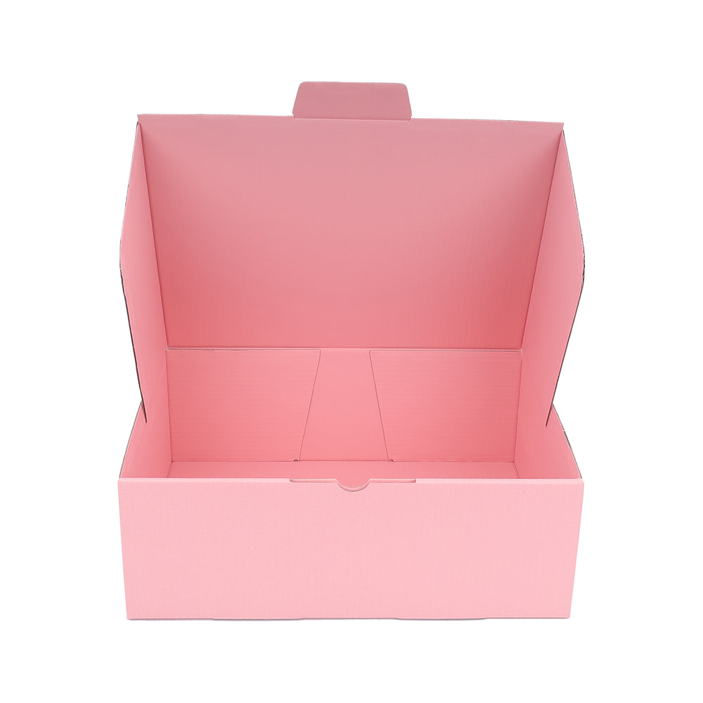 270 x 200 x 95mm Die cut Full Rose Pink Mailing Box B25