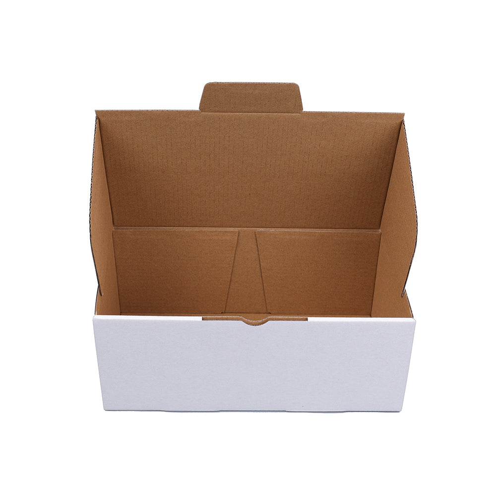 240 x 125 x 95mm Die cut White Mailing Box B152