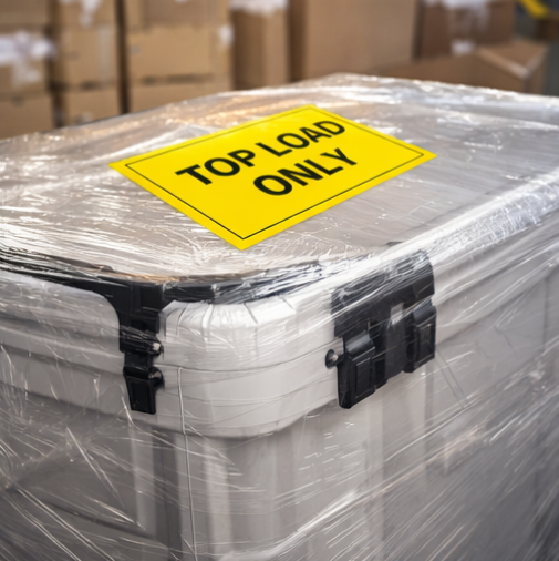 Top Load Only Labels 100 x 150mm Yellow Sticker 2500pcs