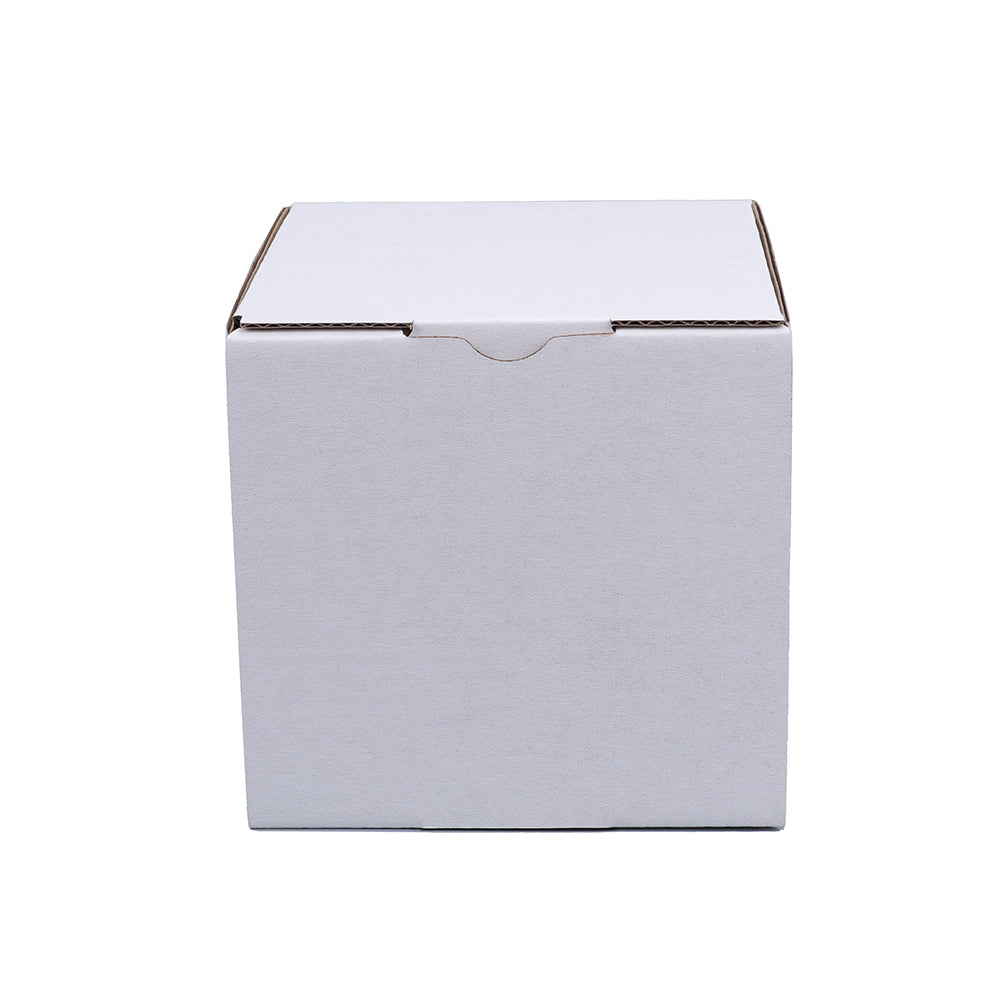 Mailing Box 100 x 100 x 100mm Die cut White / Brown