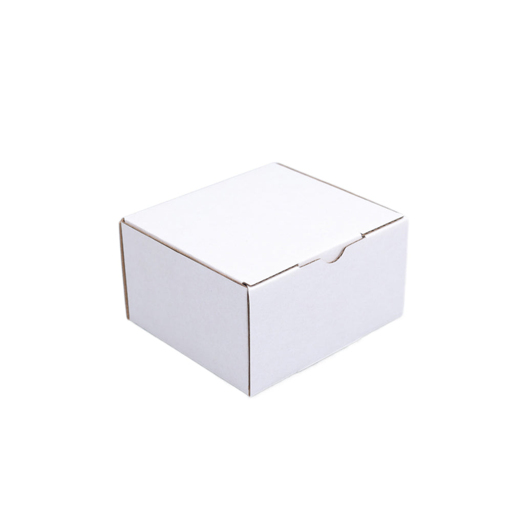 Die cut Mailing Box 100 x 90 x 55mm White B229
