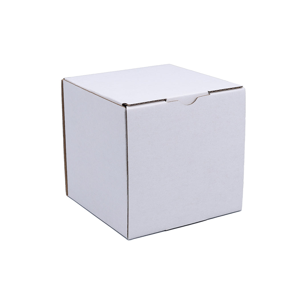 Mailing Box 100 x 100 x 100mm Die cut White / Brown