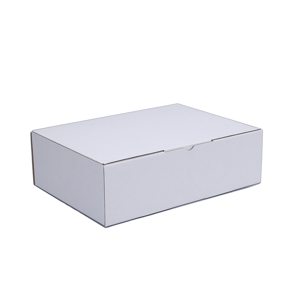 250 x 180 x 75mm Die cut White Mailing Box B5
