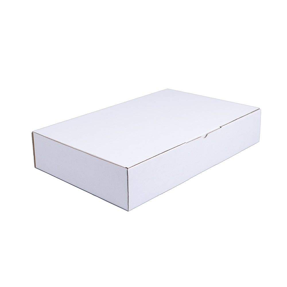 360 x 230 x 65mm A4 Die cut White Mailing Box B89