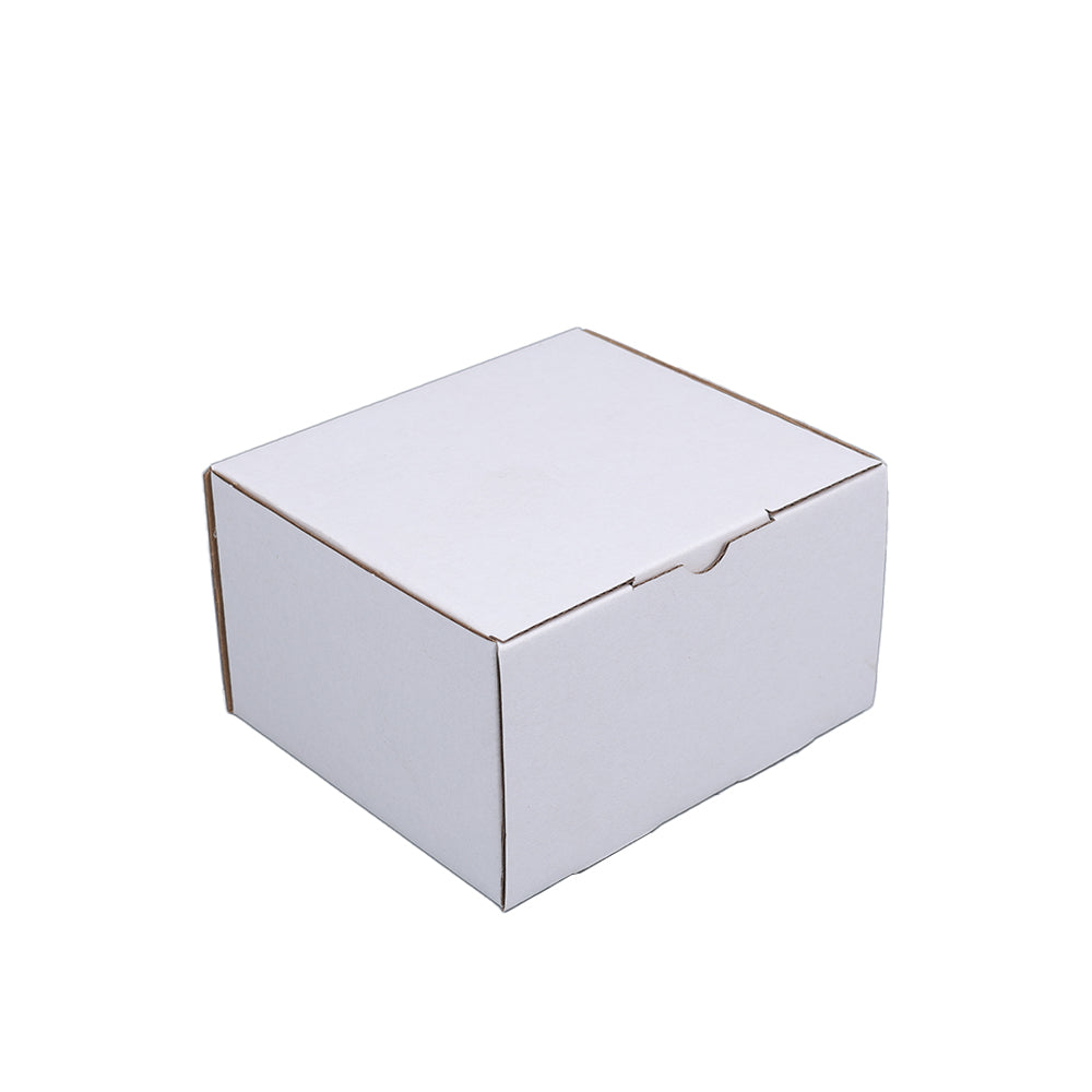 Mailing Box 130 x 115 x 75mm Die cut White B234