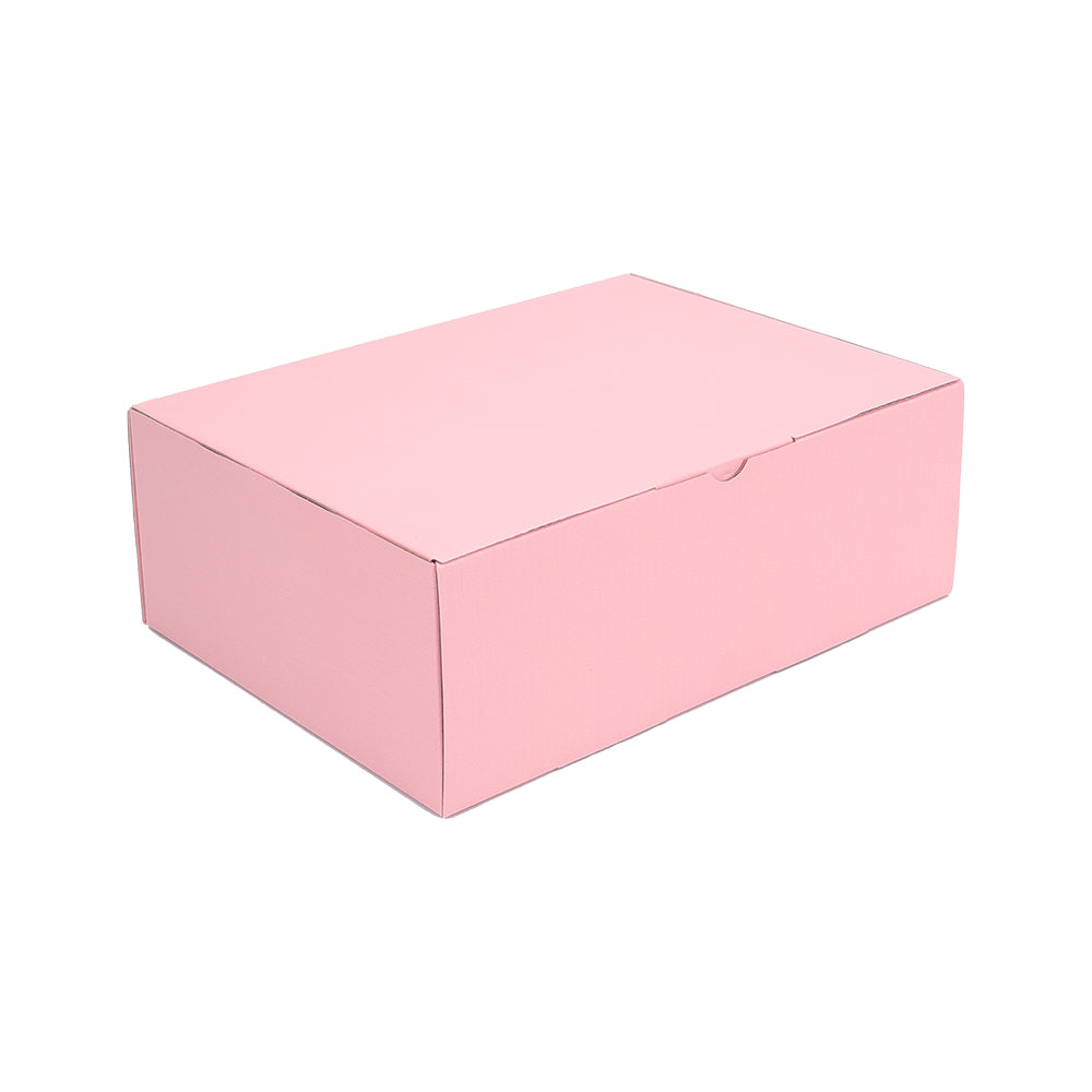 270 x 200 x 95mm Die cut Full Rose Pink Mailing Box B25