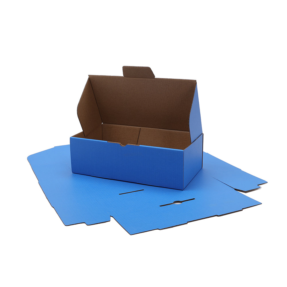 240 x 125 x 75mm Die cut Blue Mailing Box B175