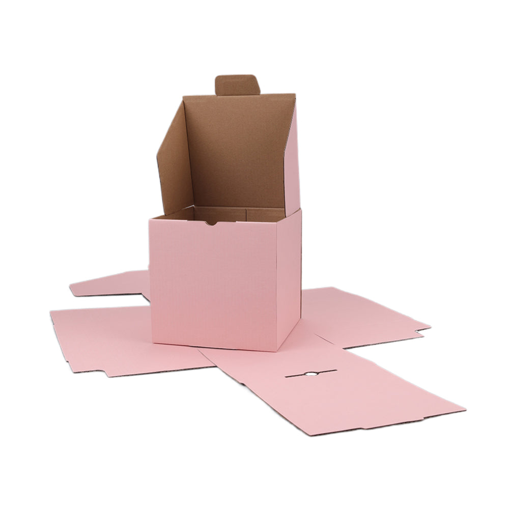 150 x 150 x 150mm Die Cut Rose Pink Mailing Box B327