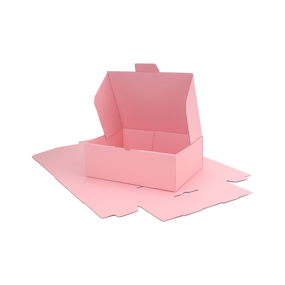 270 x 200 x 95mm Die cut Full Rose Pink Mailing Box B25