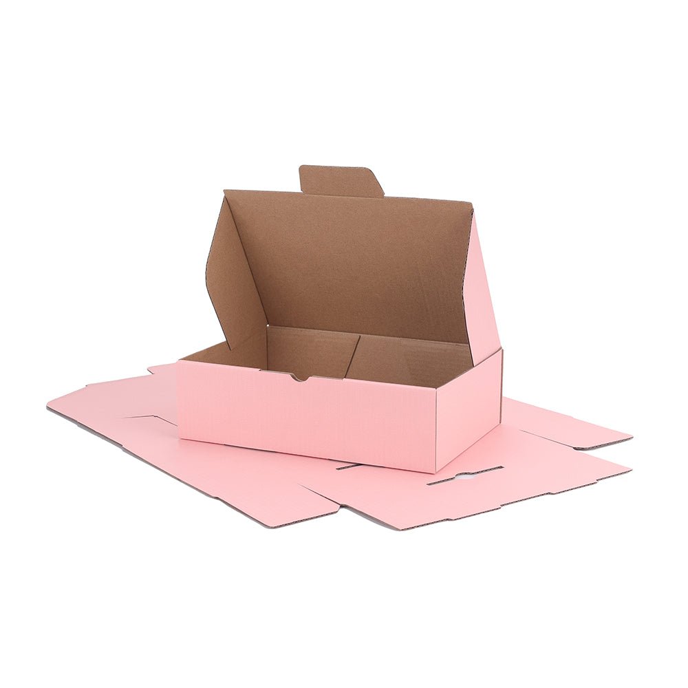 210 x 140 x 60mm Die cut Rose Pink Mailing Box B322