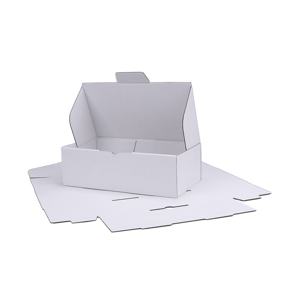 240 x 125 x 75mm Die cut Full White Mailing Box B288