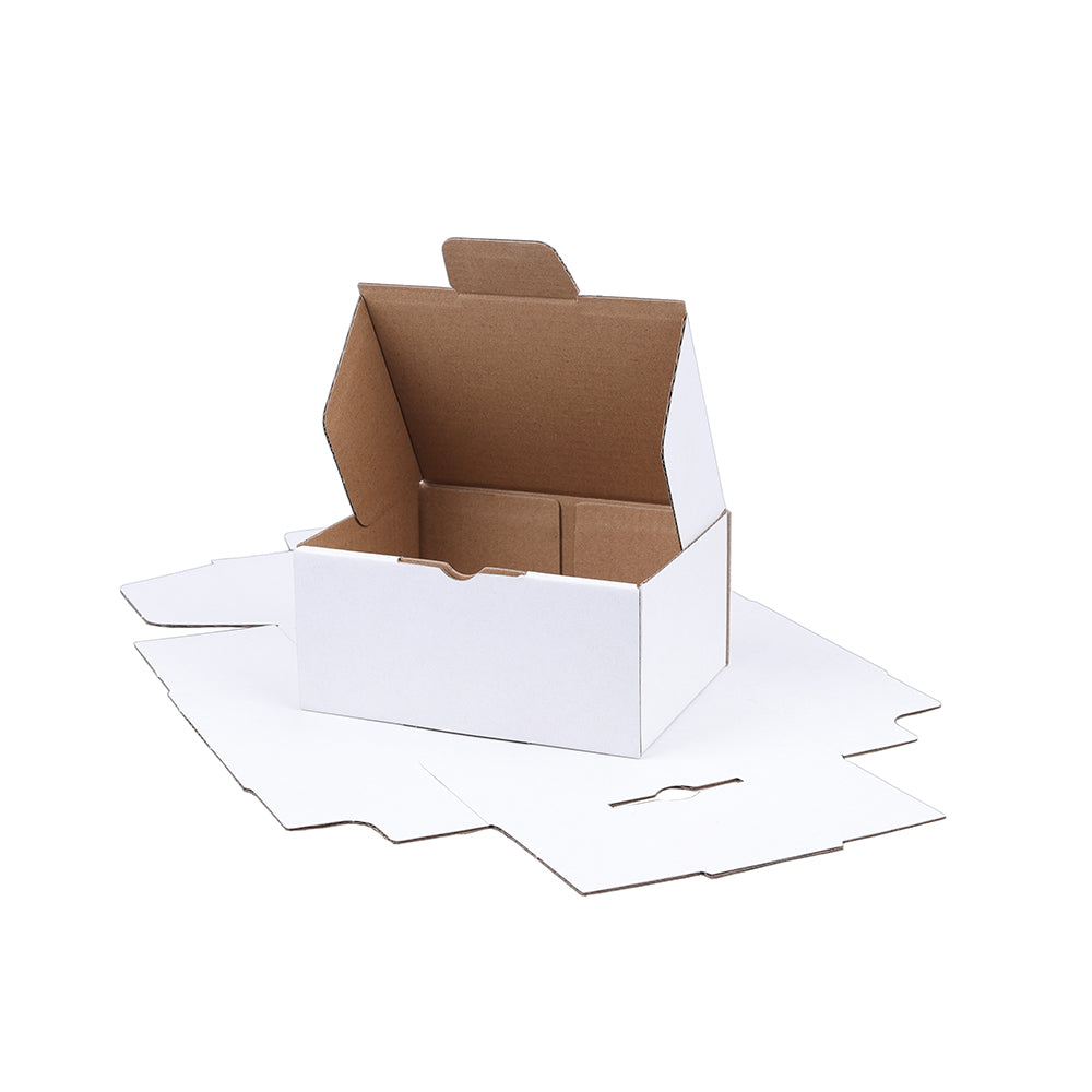 Die cut Mailing Box 128 x 97 x 60mm White B115