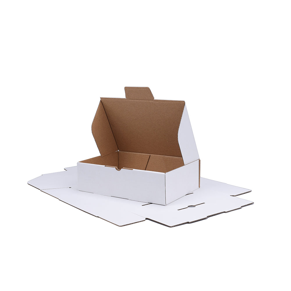 100pcs 210 x 140 x 60mm Diecut White Mailing Box B11