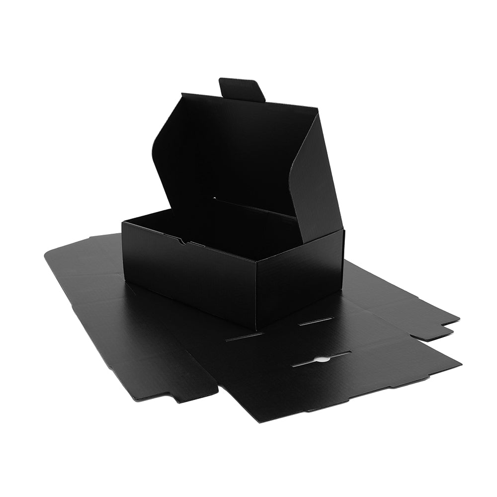 220 x 160 x 77mm A5 Diecut Full Black Mailing Box B236