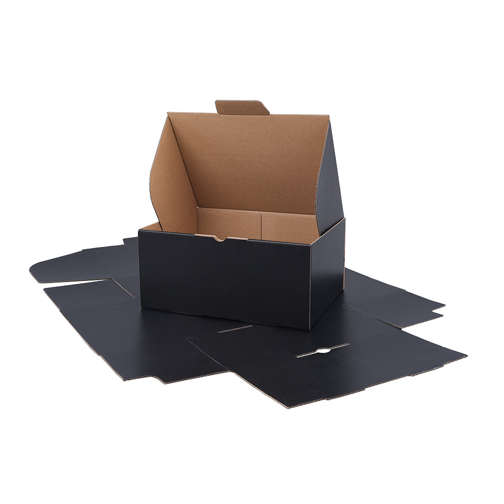 220 x 160 x 100mm A5 Die cut Black Mailing Box B181