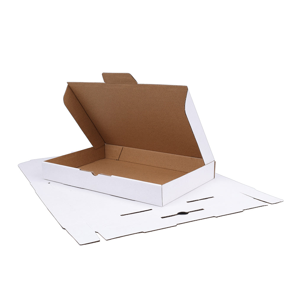 255 x 168 x 30mm Die cut White Mailing Box B132