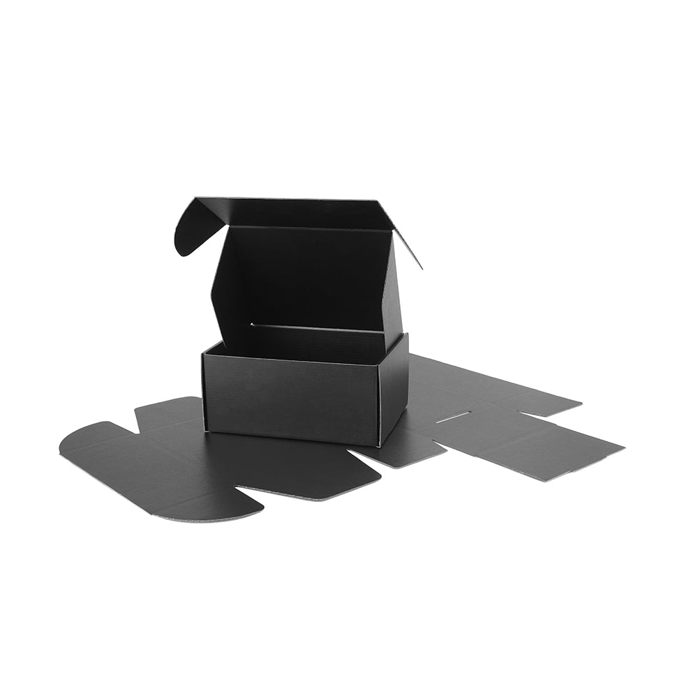220 x 160 x 100mm A5 Premium Tuck Full Black Mailing Box B304